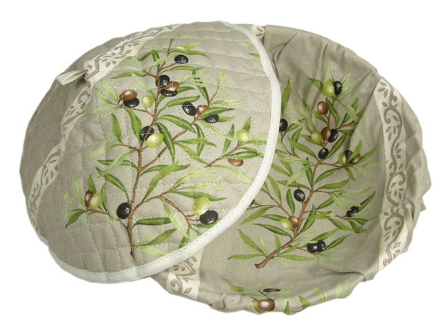 Provencal basket with lid (olives 2005. taupe)